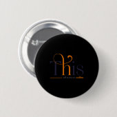Modern This Elf Runs On Coffee Holiday T Shirt Ronde Button 5,7 Cm (Voorkant /achterkant)