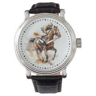 Modern Thoroughbred Equestrian Race Horse Horloge