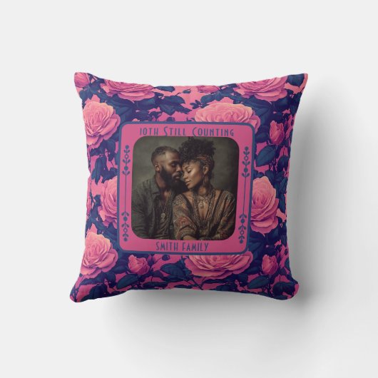 Modern Thoughtful Photo Throw Pillow For Spouse Kussen (Achterkant)