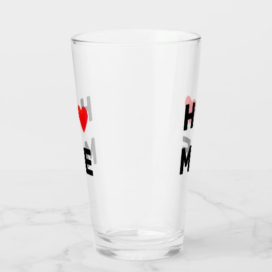 Modern thuis en hart glas (Rechts)