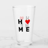 Modern thuis en hart glas (Voorkant)