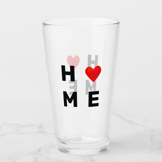 Modern thuis en hart glas (Voorkant)