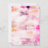 Modern Tie Dye Abstract Roze Kaart (Achterkant)