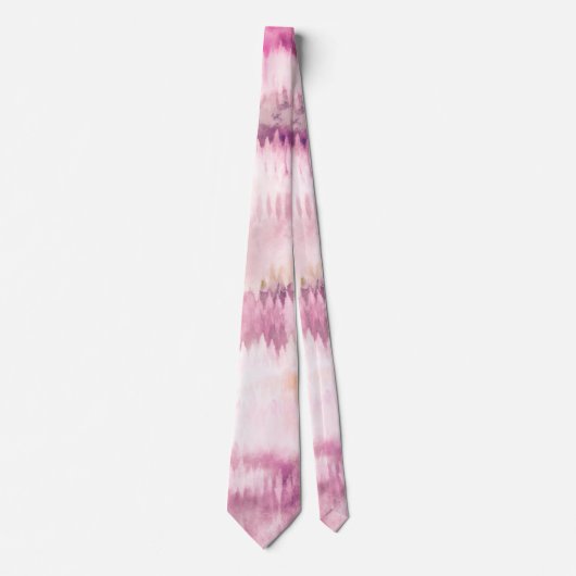 Modern Tie Dye Abstract Roze Stropdas (Voorkant)