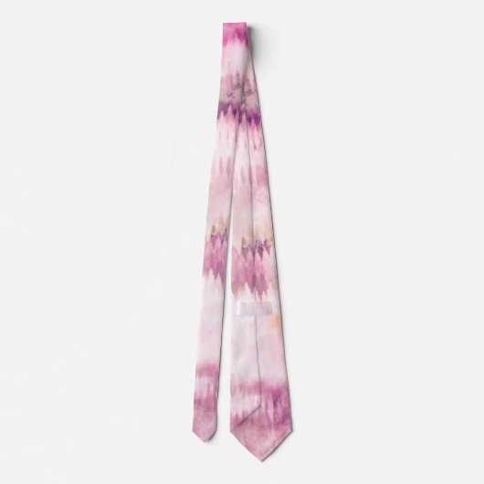 Modern Tie Dye Abstract Roze Stropdas (Achterkant)