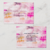 Modern Tie Dye Abstract Roze Visitekaartje (Voorkant / Achterkant)
