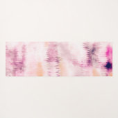 Modern Tie Dye Abstract Roze Yogamat (Achterkant (horizontaal))