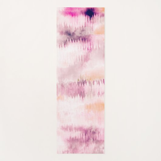 Modern Tie Dye Abstract Roze Yogamat (Voorkant)