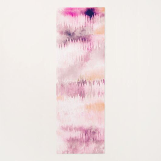 Modern Tie Dye Abstract Roze Yogamat (Achterkant)