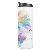 Modern tie dye Thermal Tumbler Thermosbeker (Geroteerd rechts)