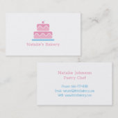 Modern Tier-Cake met Cherry Pastries Bakeries Visitekaartje (Voorkant / Achterkant)