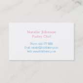 Modern Tier-Cake met Cherry Pastries Bakeries Visitekaartje (Achterkant)