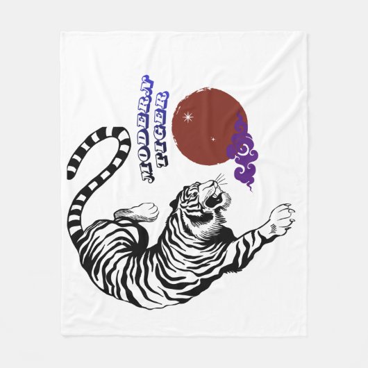 Modern Tiger Graphic Art Fleece Deken (Voorkant)