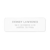 Modern | Tijdelijk beeld | Retouradreslabel Etiket (Voorkant)