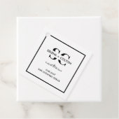 Modern tijdloos zwart-wit bruiloft gunst Label (In situ)