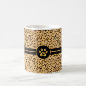 Modern tijgerpatroon & Paw Koffiemok (Center)