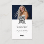 Modern TikTok Influencer QR Code & Socials Visitekaartje (Achterkant)