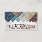 Modern Tiling Services Black Marble Tile Collage Visitekaartje (Voorkant)