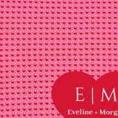 Modern Timeless Love Hearts Personalized Valentine Sherpa Deken