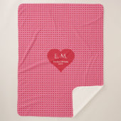 Modern Timeless Love Hearts Personalized Valentine Sherpa Deken (Voorkant)