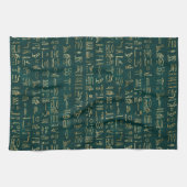 Modern times Indiana Jones green faux-golden Egypt Theedoek (Horizontaal)