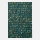 Modern times Indiana Jones green faux-golden Egypt Theedoek (Verticaal)