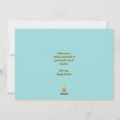 Modern Tis het Seizoen Leuke Kleurrijke Kerst Kaar Feestdagenkaart (Achterkant)