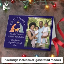 Modern TIS IS HET SEIZOEN Familie Foto Kerstmis