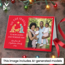 Modern TIS IS HET SEIZOEN Familie Foto Kerstmis