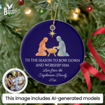 Modern TIS IS HET SEIZOEN Familie Foto Kerstmis