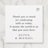 Modern To Have & To Hold Handwriting Heart Wedding Bedankjes Labels (Achterkant)