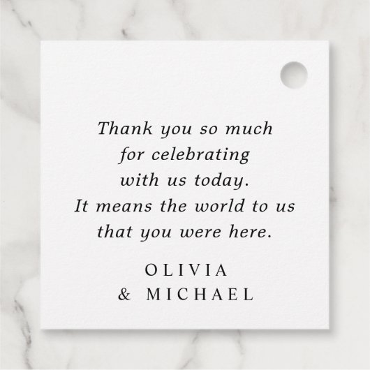 Modern To Have & To Hold Handwriting Heart Wedding Bedankjes Labels (Achterkant)