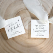 Modern To Have & To Hold Handwriting Heart Wedding Bedankjes Labels