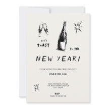 Modern Toast to the New Year 2026 Bold Typo