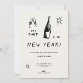 Modern Toast to the New Year 2026 Bold Typo Kaart (Voorkant)