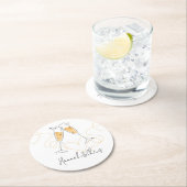 Modern Toast Verloving Papier Onderzetter (Insitu)