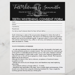 Modern toestemmingsbegrotingsformulier tanden blek flyer