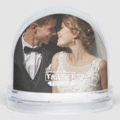 Modern Together Forever Typography Couples Photo  Sneeuwbol (Voorkant)
