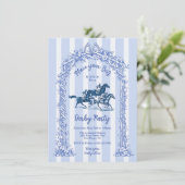 Modern Toile de Joey Derby Feest Kaart (Staand voorkant)