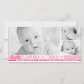 Modern Tones Baby Girl Geboorteaankondiging Aankondiging (Voorkant)