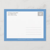 Modern Tones Geboorteaankondiging - Blauw Aankondigingskaart (Achterkant)