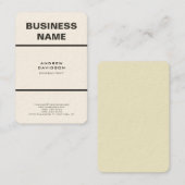 Modern toonaangevend verticaal minimalistisch ontw visitekaartje (Voorkant / Achterkant)