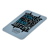 Modern Torah Blue Bar Mitzvah Save the Date Magneet (Linkerzijde)