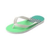 Modern Torn Stripes Green gelaagde Kinder Teenslippers (Schuin)