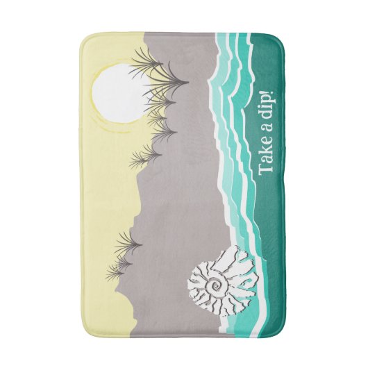 Modern Torn Sunset Beach Shell - neem een dop! Badmat (Voorkant Verticaal)