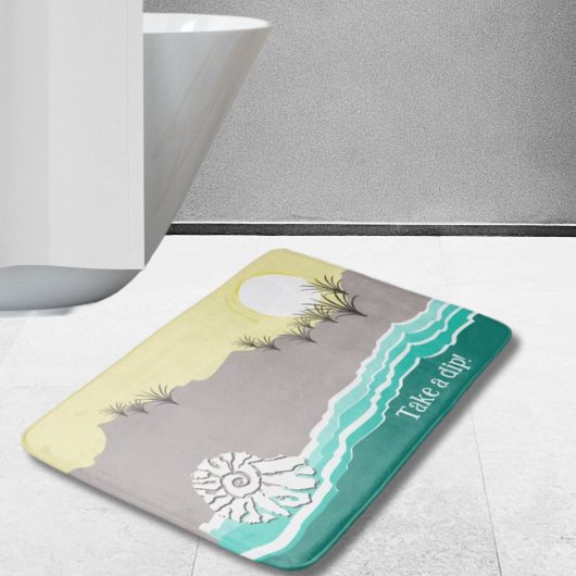 Modern Torn Sunset Beach Shell - neem een dop! Badmat