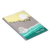 Modern Torn Sunset Beach Shell - neem een dop! Notitieboek (Rechterzijde)