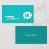 Modern Torquoise-profielkaart Visitekaartje (Voorkant / Achterkant)