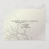 Modern Tortelduifjes Tree White Wedding RSVP Uitnodiging Briefkaart (Achterkant)