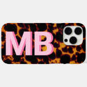 Modern tortoiseshell-monogram Case-Mate iPhone case (Achterkant (horizontaal))